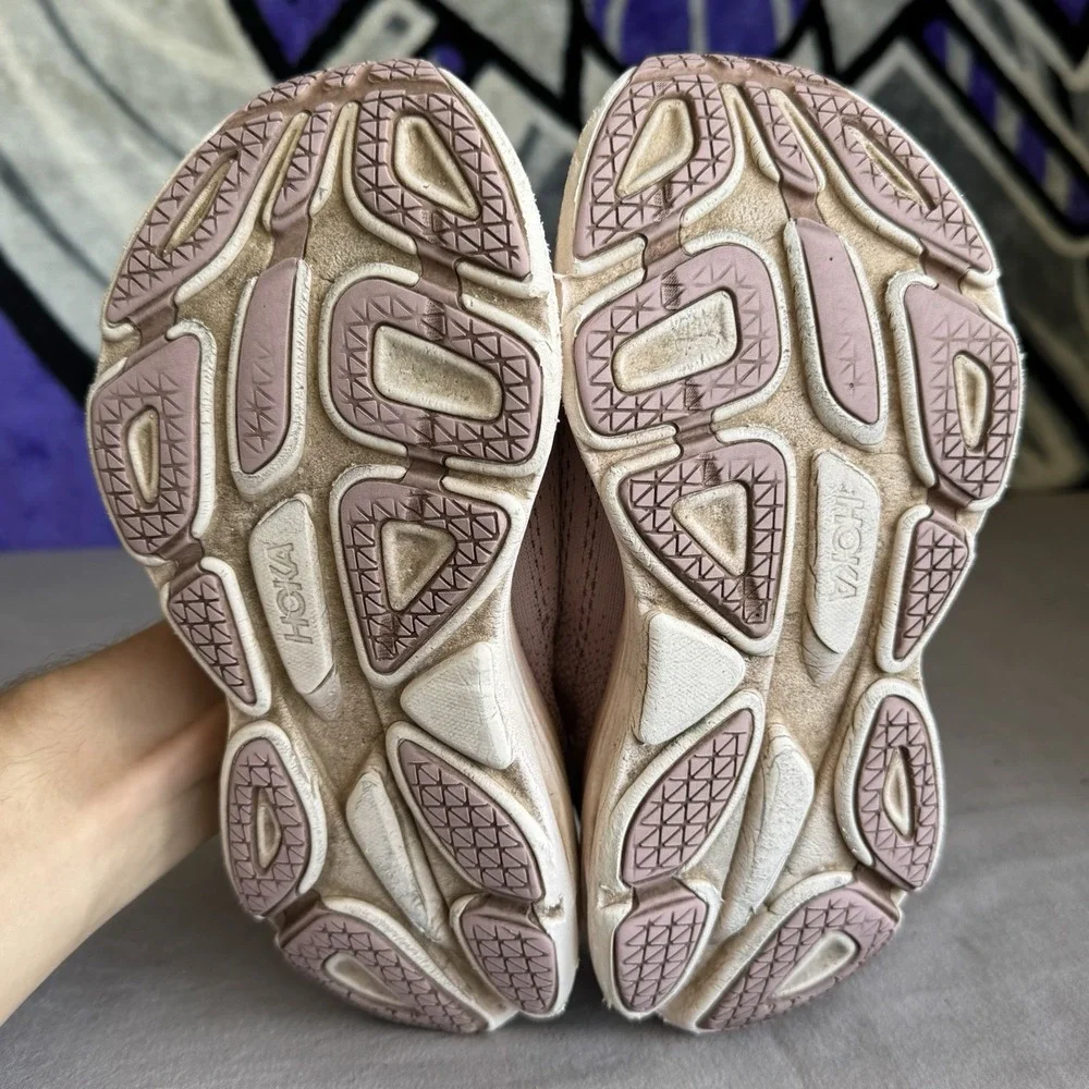 Size 5.5 - HOKA Bondi 8 Running Shoe (Women) PALE MAUVE / PEACH WHIP